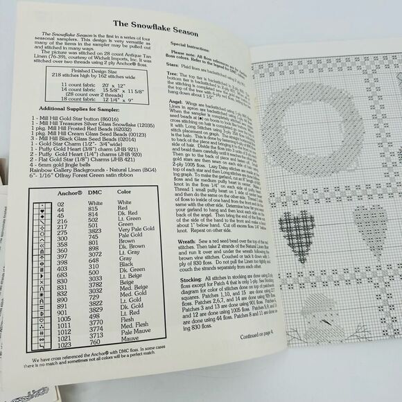 Heartstrings Pat Thode "The Snowflake Season" Counted Cross Stitch Christmas - Picture 7 of 10